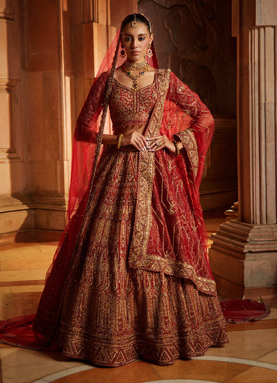 modern red indian wedding dresses