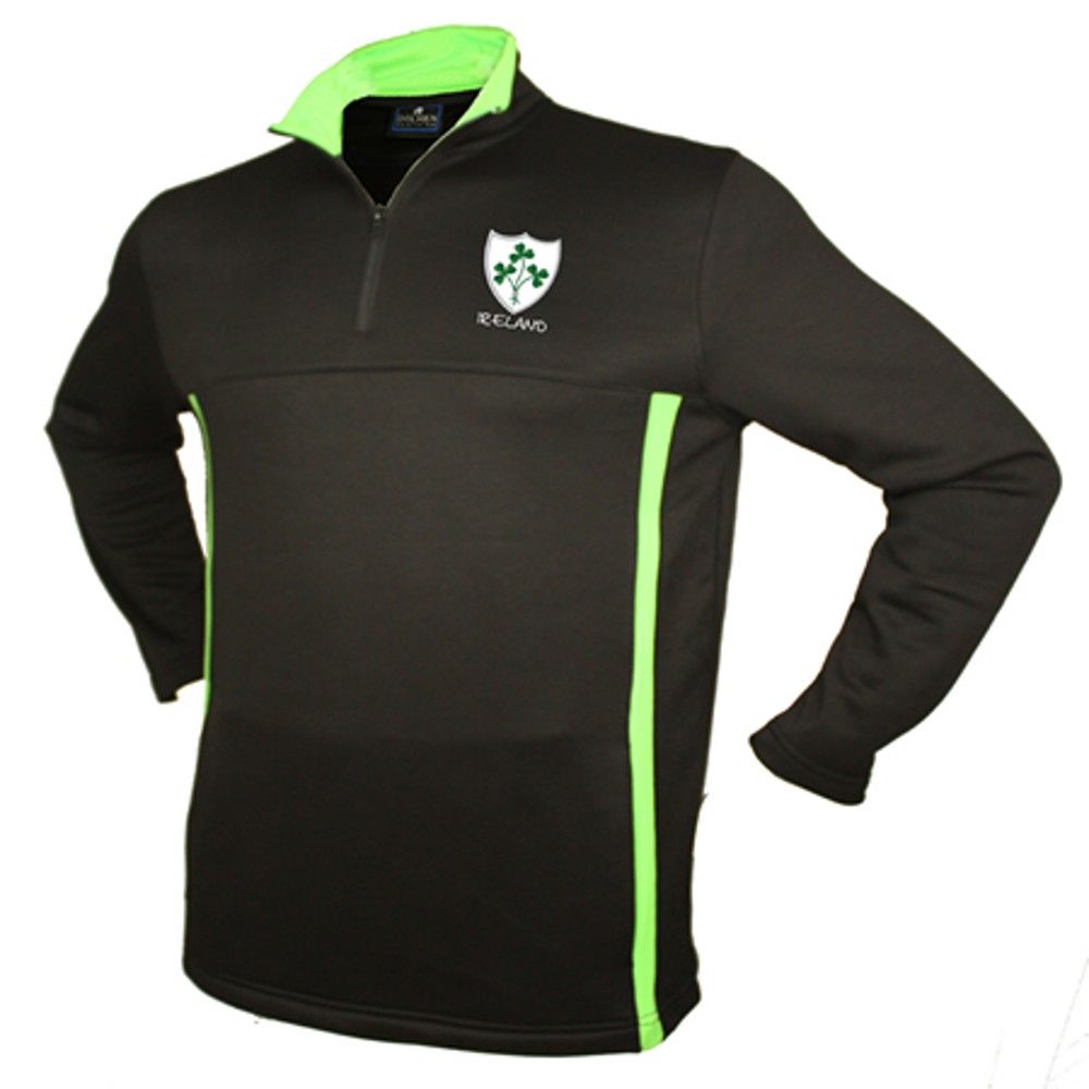 Download Men's Rugby Shamrock 1/4 Zip Mock Neck - Celtic Collections