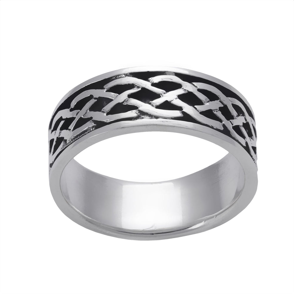 Silvora Sterling Silver Rings for Women Man Cuban Link Chain/Celtic  Knot/Thin Band Stackable Finger Ring Solid Silver Rings Size 4-12(With Gift