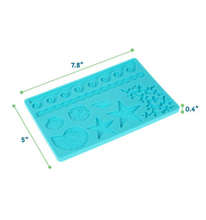 Sea Life Shell Lace Silicone Fondant Mat Mould Baking Sugar Craft