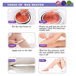 Hair Removal Home Waxing Rapid Melt Wax Warmer Electric Hot Wax