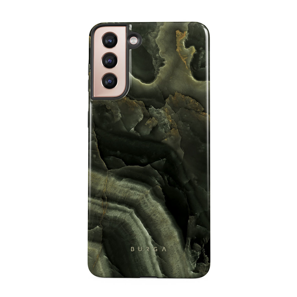 Misty Forest Green Marble Samsung Galaxy S21 Plus Case Burga