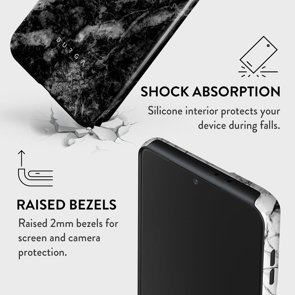 Fatal Contradiction Black White Marble Samsung Galaxy S21 Plus Case Burga