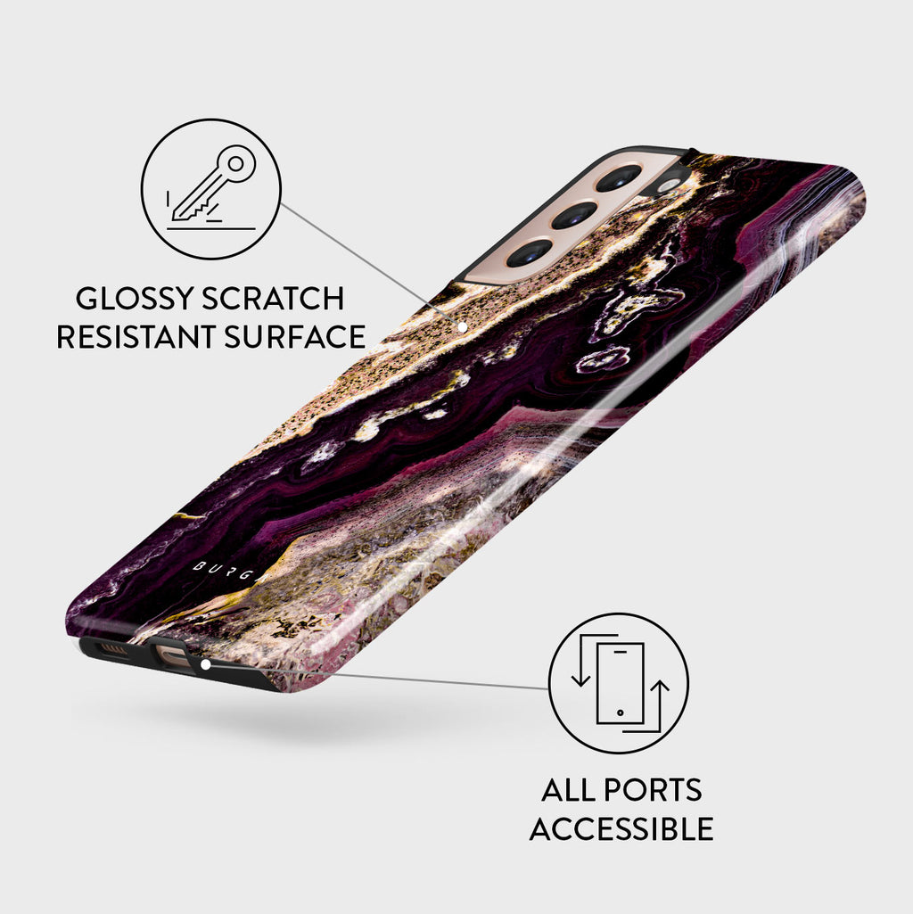 Purple Skies Marble Samsung Galaxy S21 Plus Case Burga