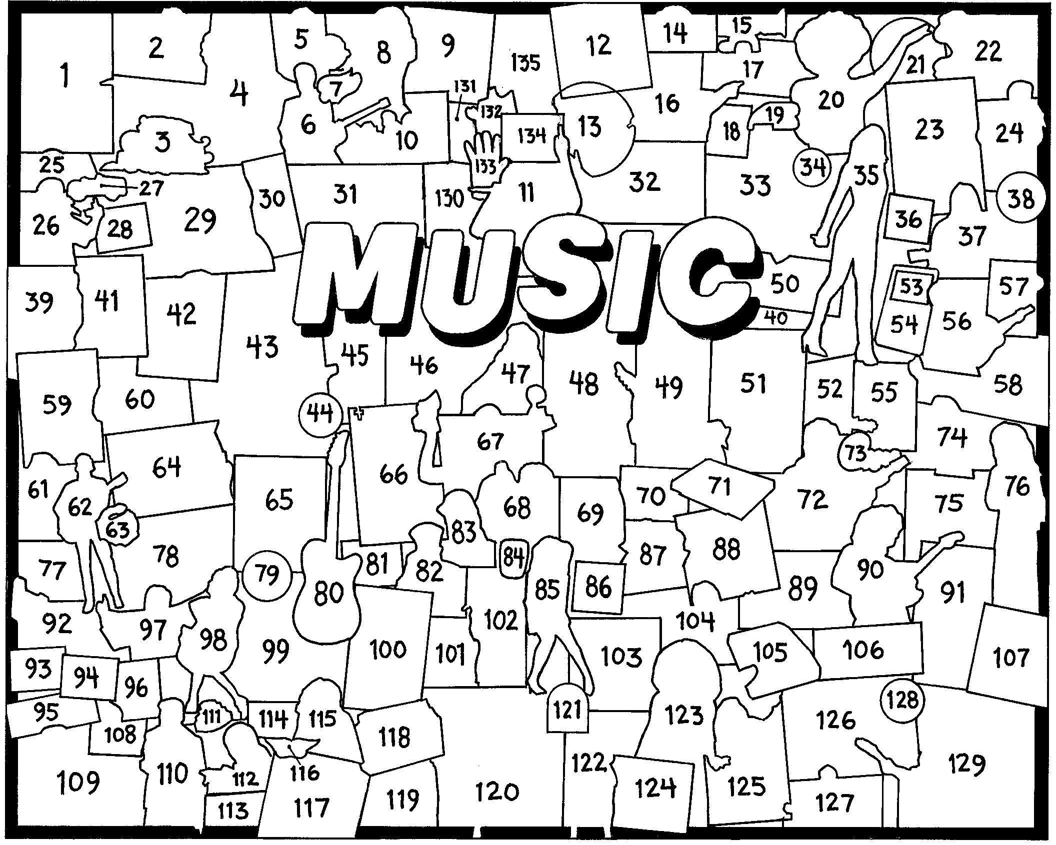 Key to James Mellett Music Jigsaw Puzzle