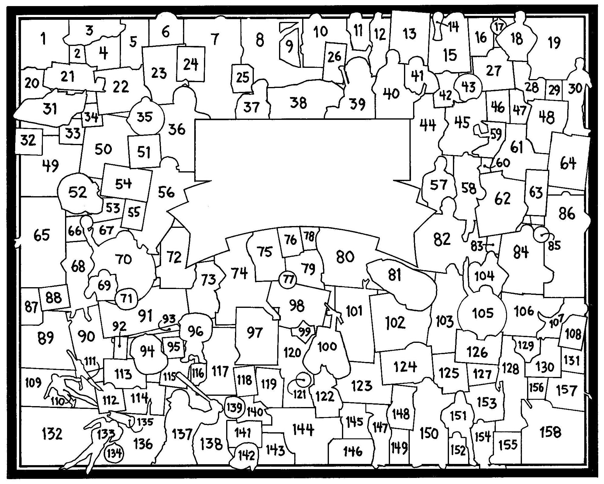 Sports Heroes Puzzle Piece Map