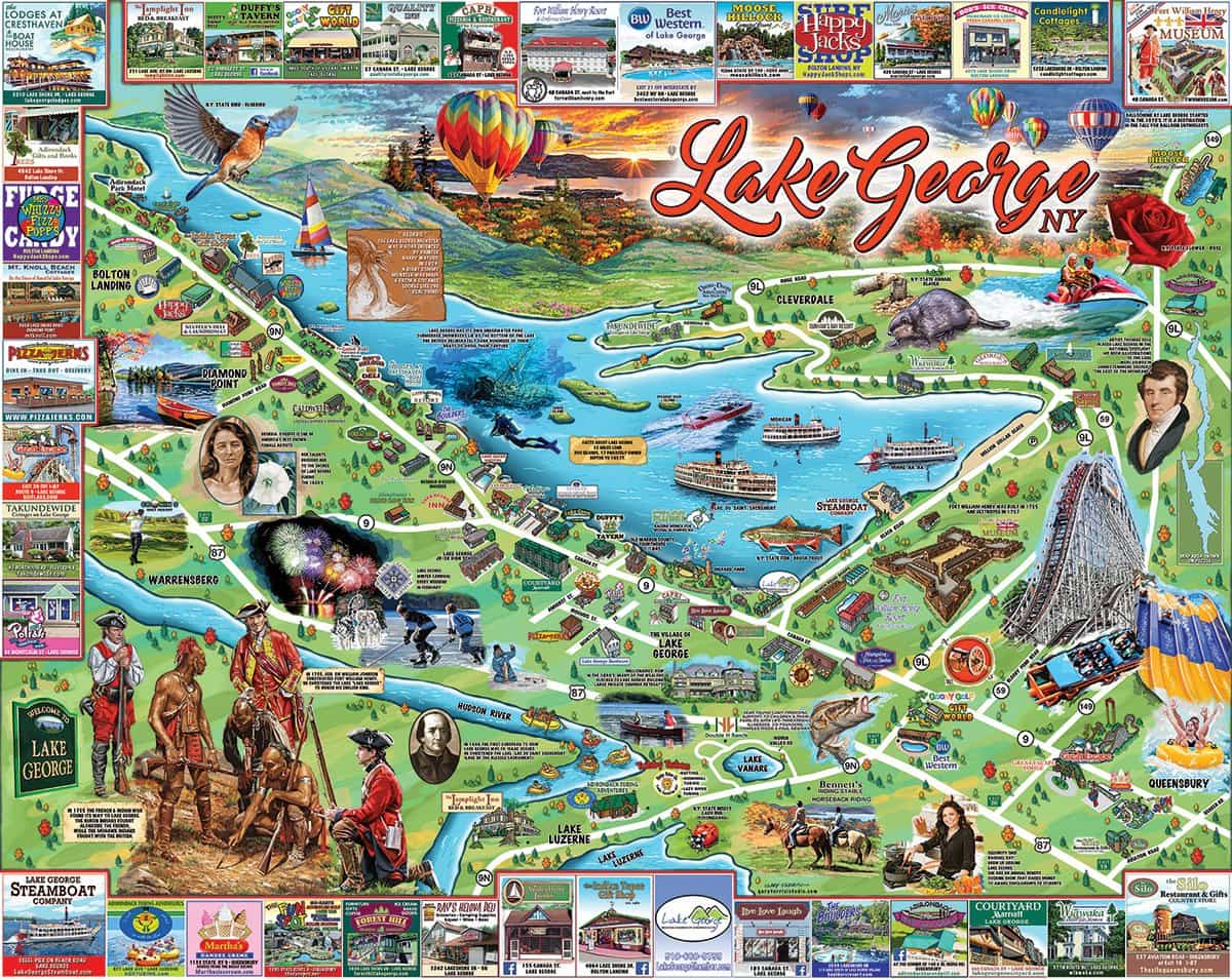 Lake George 1000 Piece Jigsaw Puzzle White Mountain Puzzles