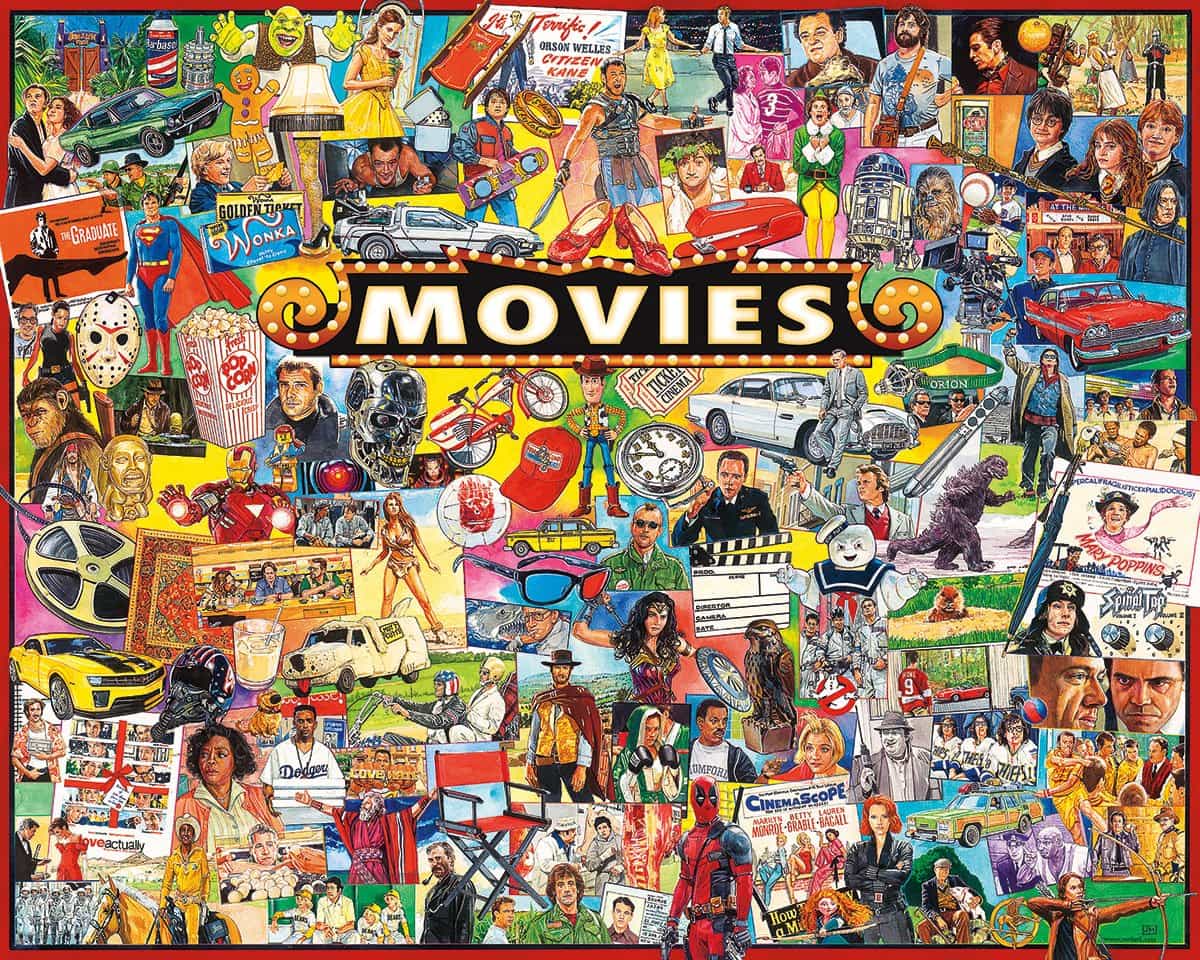 新品White Mountain Puzzles Drive-In Movie 1000 Piece Jigsaw 