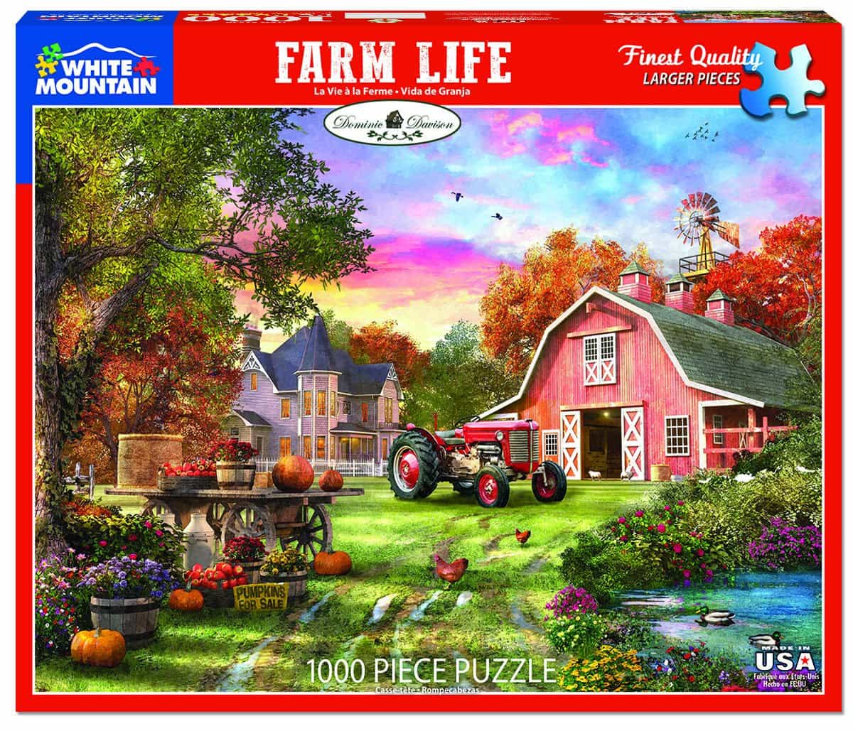 Abundantemente sostén Estado 1000 Piece Jigsaw Puzzle - Farm Life – White Mountain Puzzles