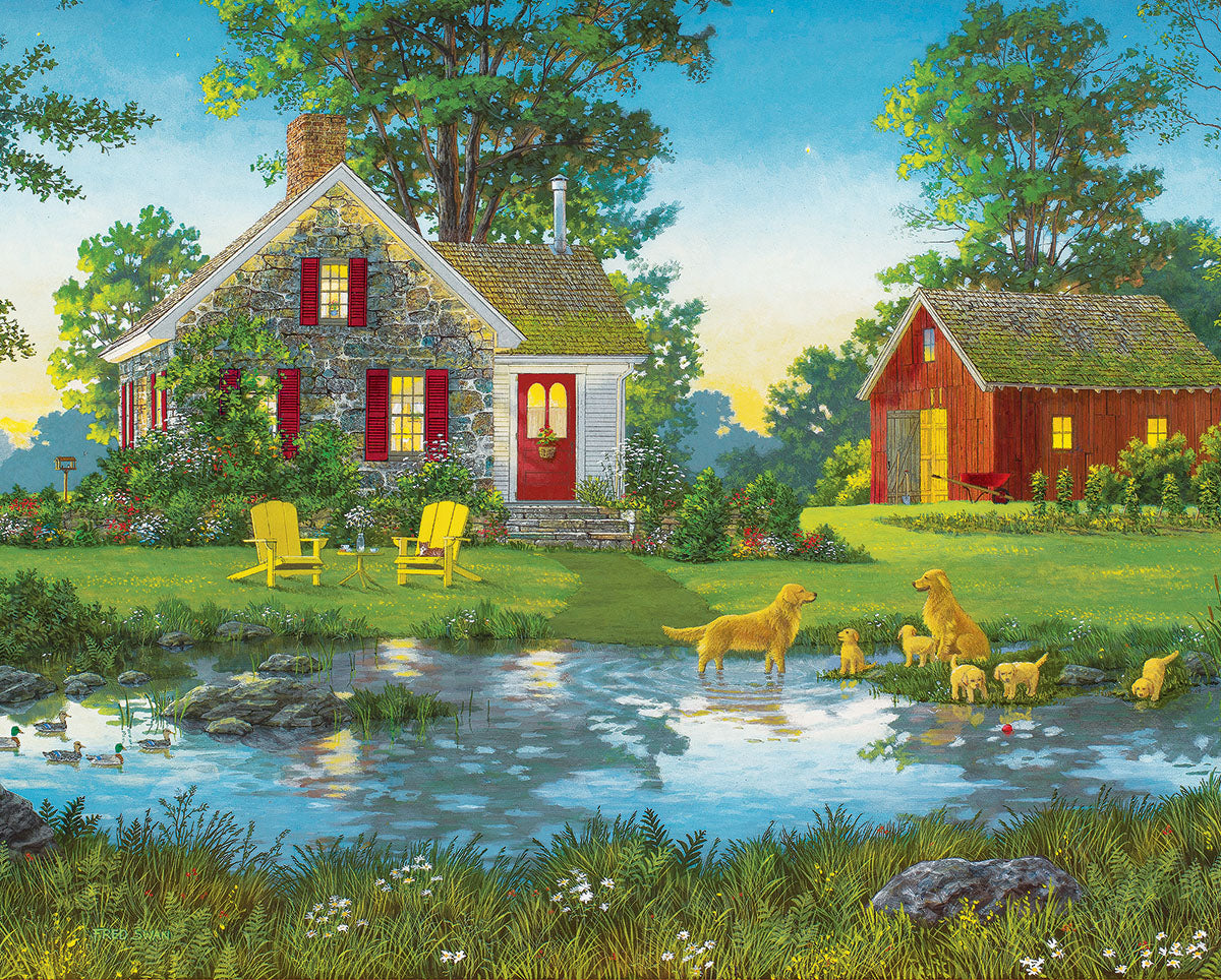 Puzzle Thomas Kinkade: A perfect summer day in a tin box, 500 pieces