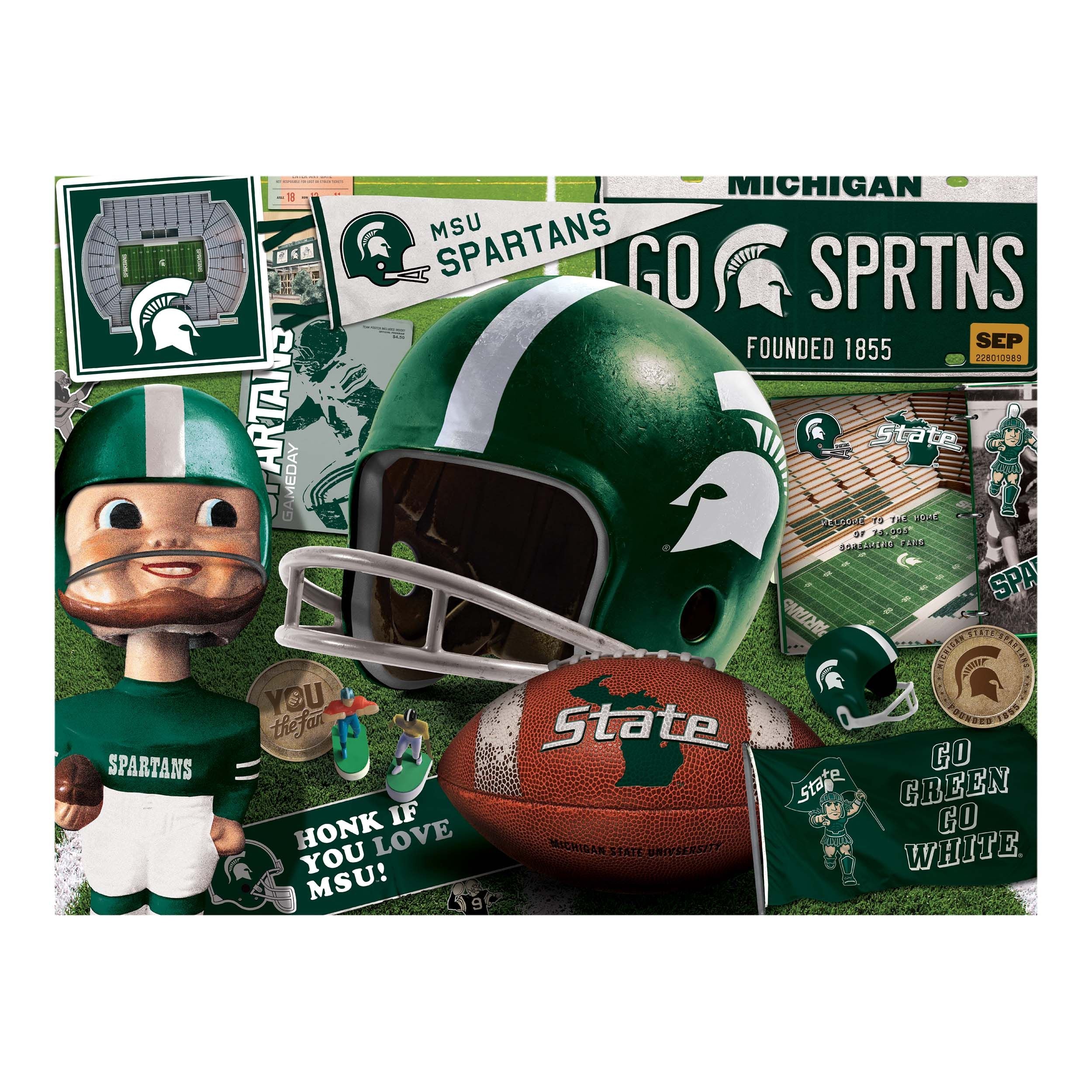 Logo Brands Michigan State Spartans Bleacher Cushion