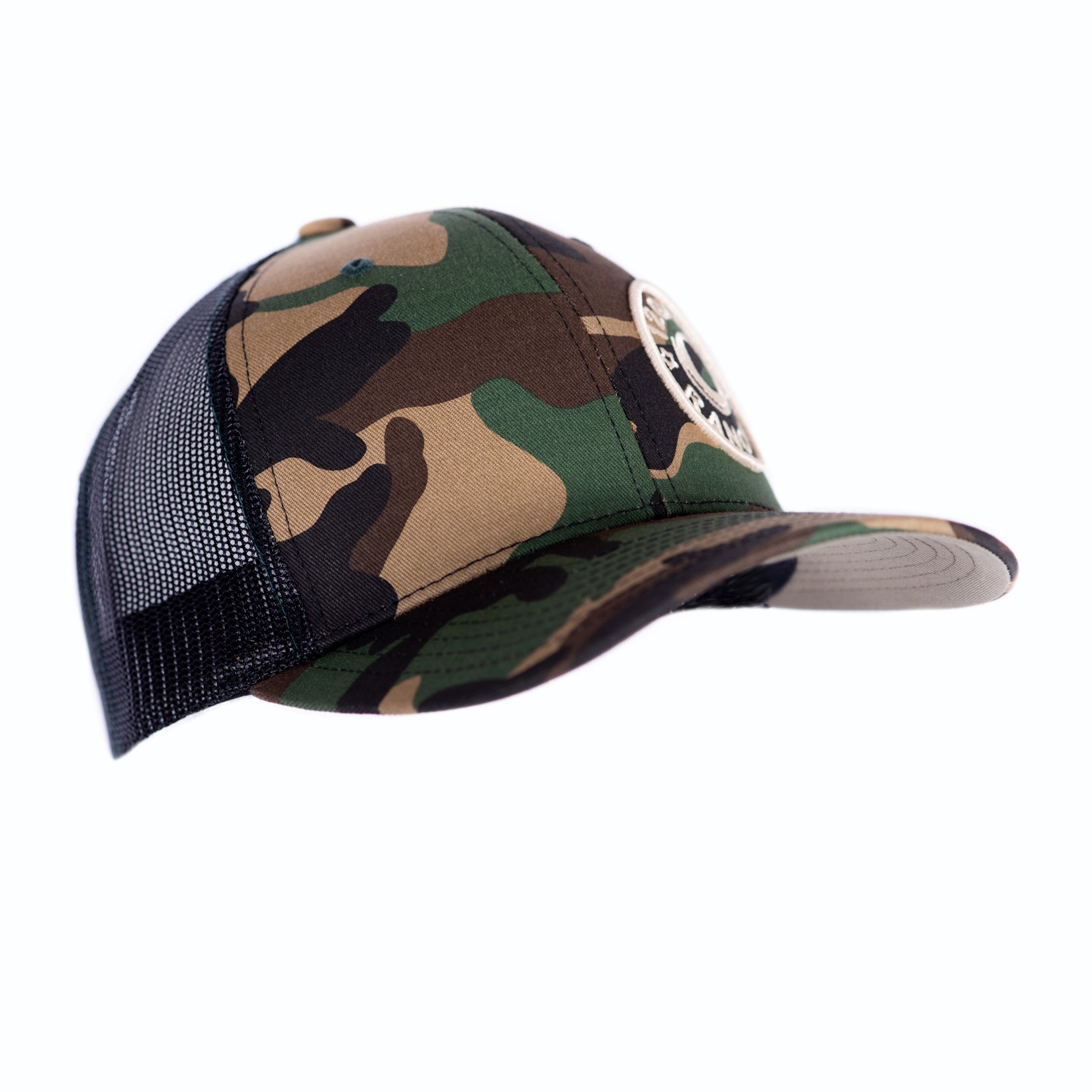 Camo and Black 12 Gauge Bullet Logo Trucker Baseball Cap – 12 Gauge ...