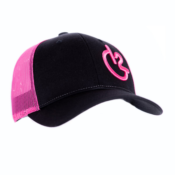 Black and Neon Pink 12 Gauge Low Profile Baseball Hat – 12 Gauge Ranch ...
