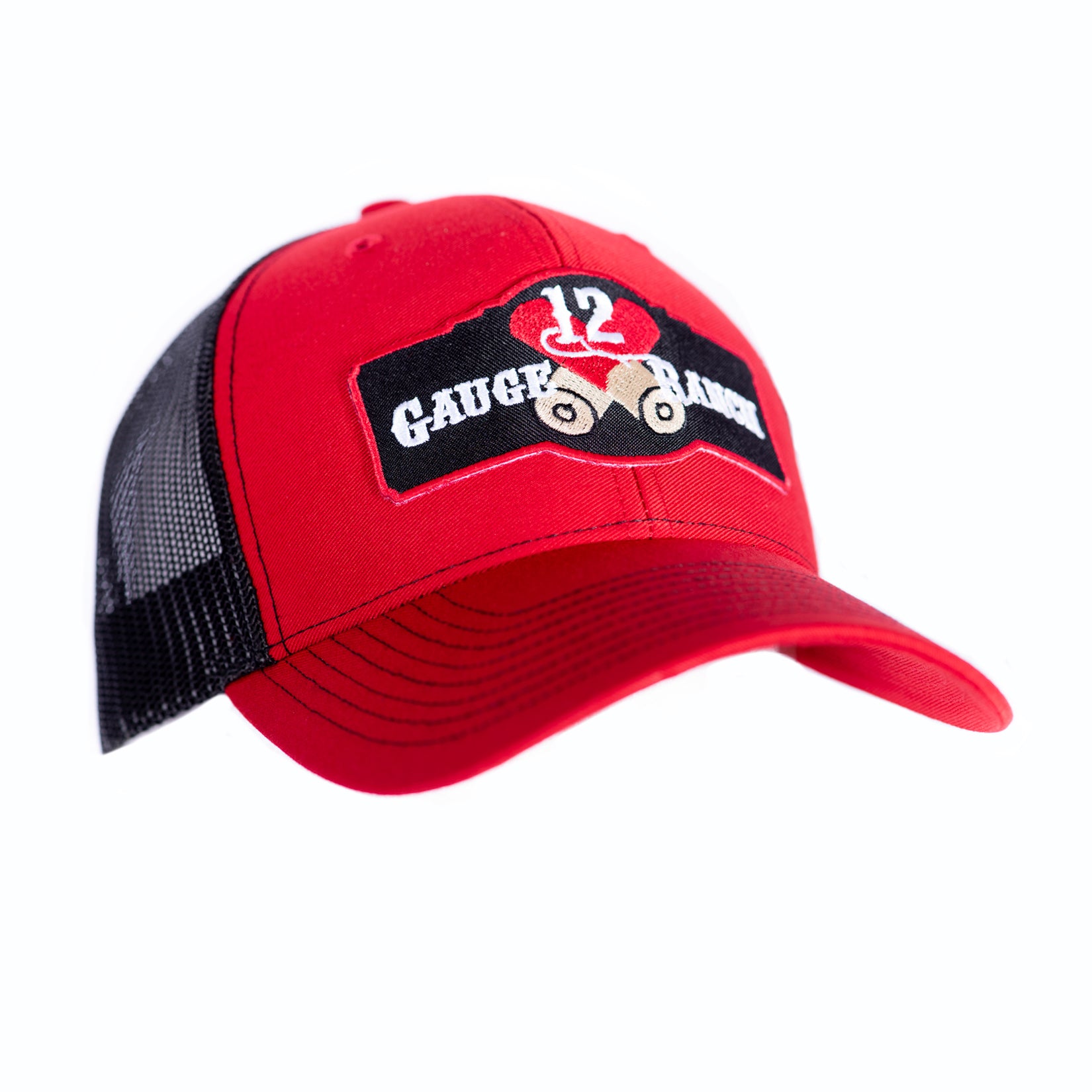 Red and Black 12 Gauge Ranch Baseball Cap (BBH112RB) – 12 Gauge Ranch Ranch