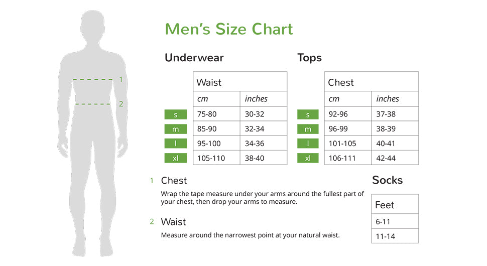 Men S Brief Size Chart