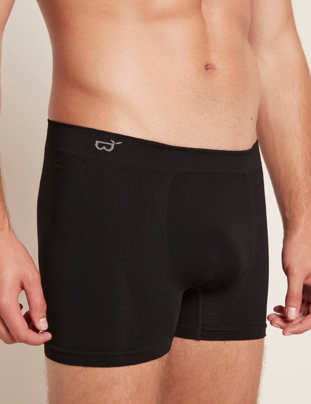 Cottonique Men's Rib Drawstring Boxer Brief with Fly (Small, Black) at   Men's Clothing store