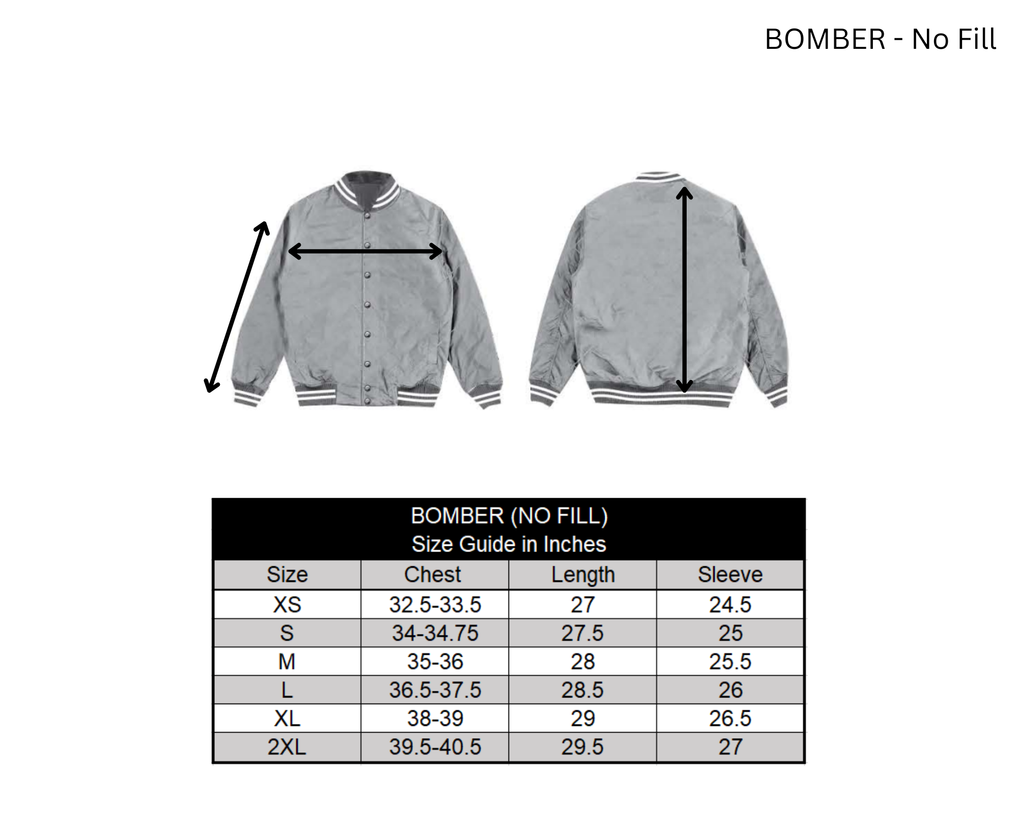 Bomber_No_Fill_Size Chart