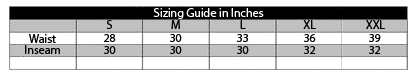 Size Chart - Tracksuits