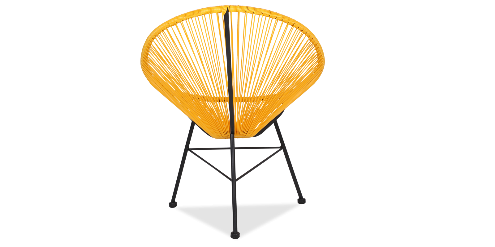 Acapulco Chair Black Frame Yellow Rattan Cecilia Leon Dela Barra