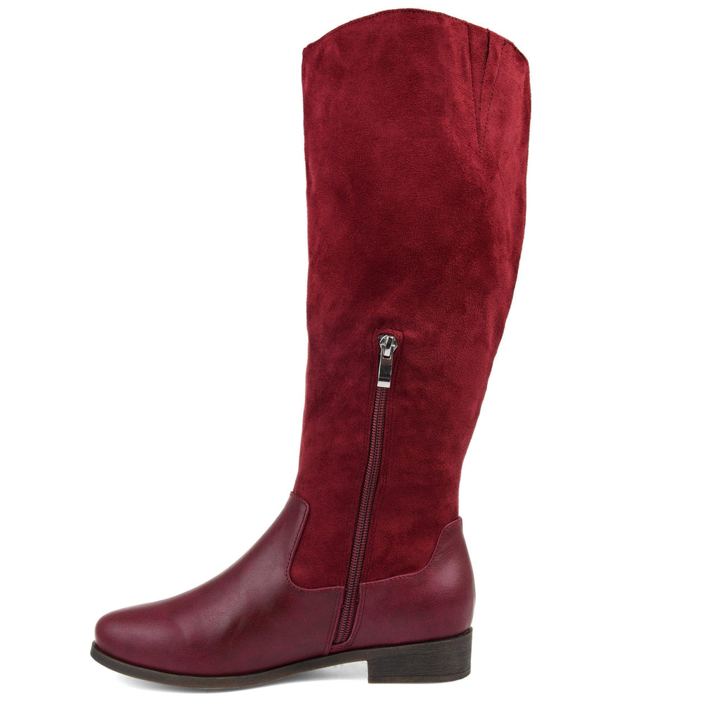 red riding boots wide calf