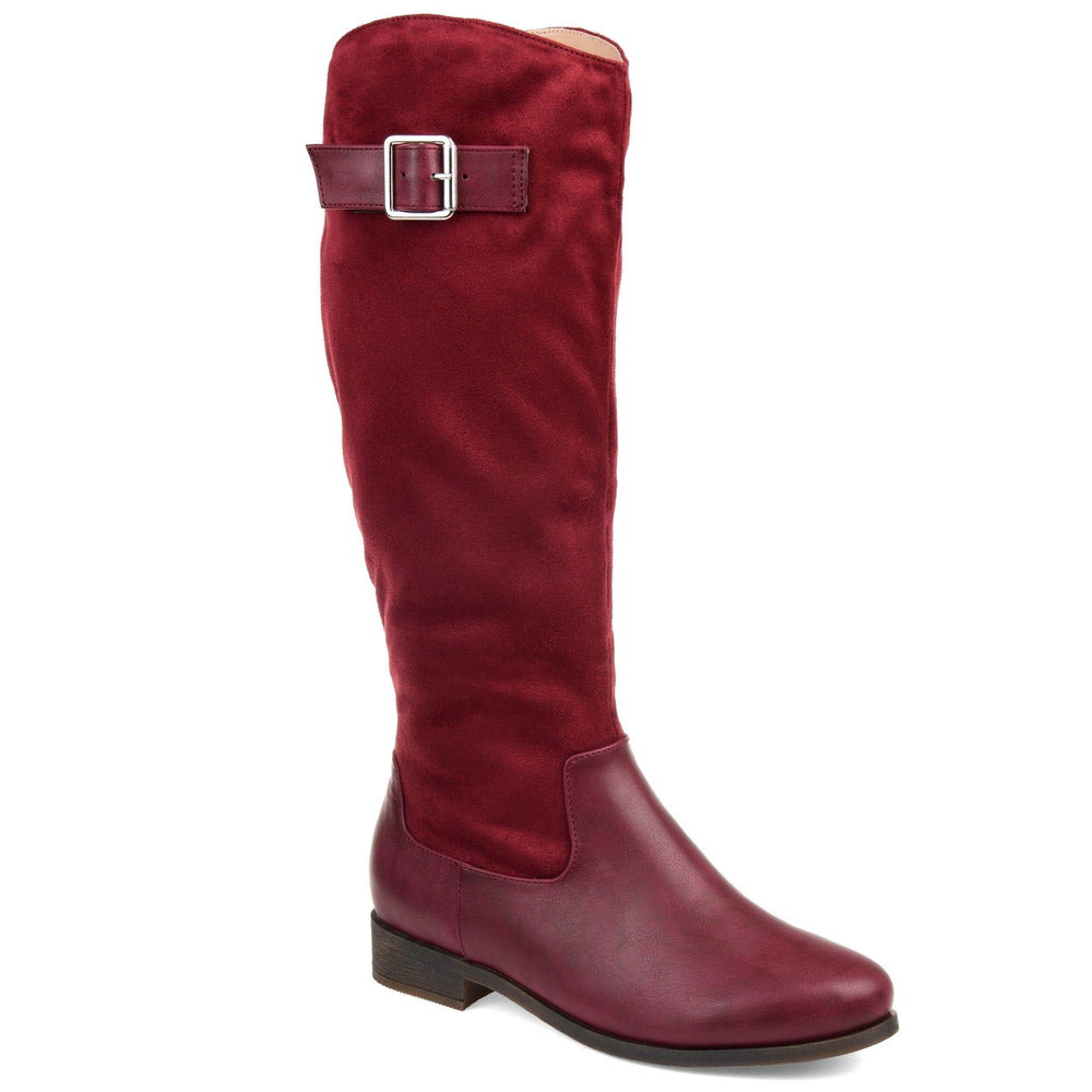 wine wide calf boots