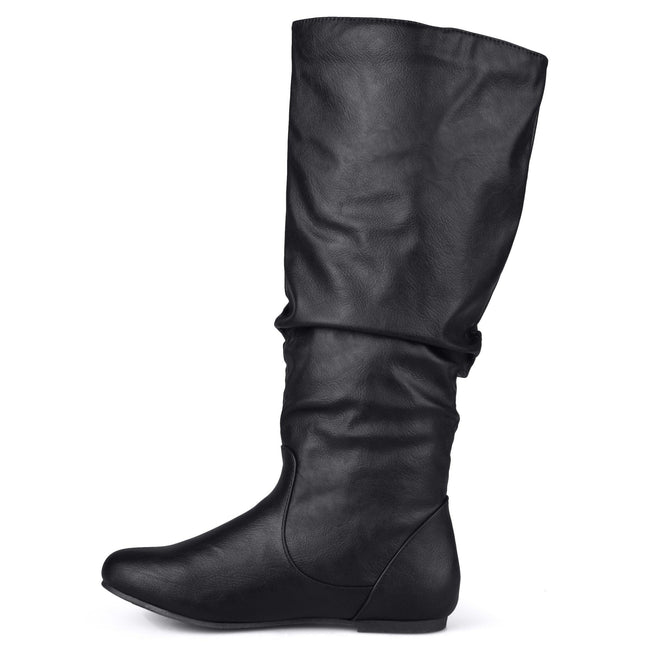 womens extra wide calf leather boots