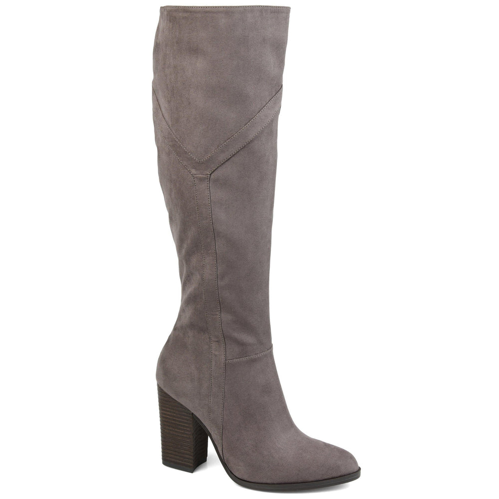 wide calf boots block heel