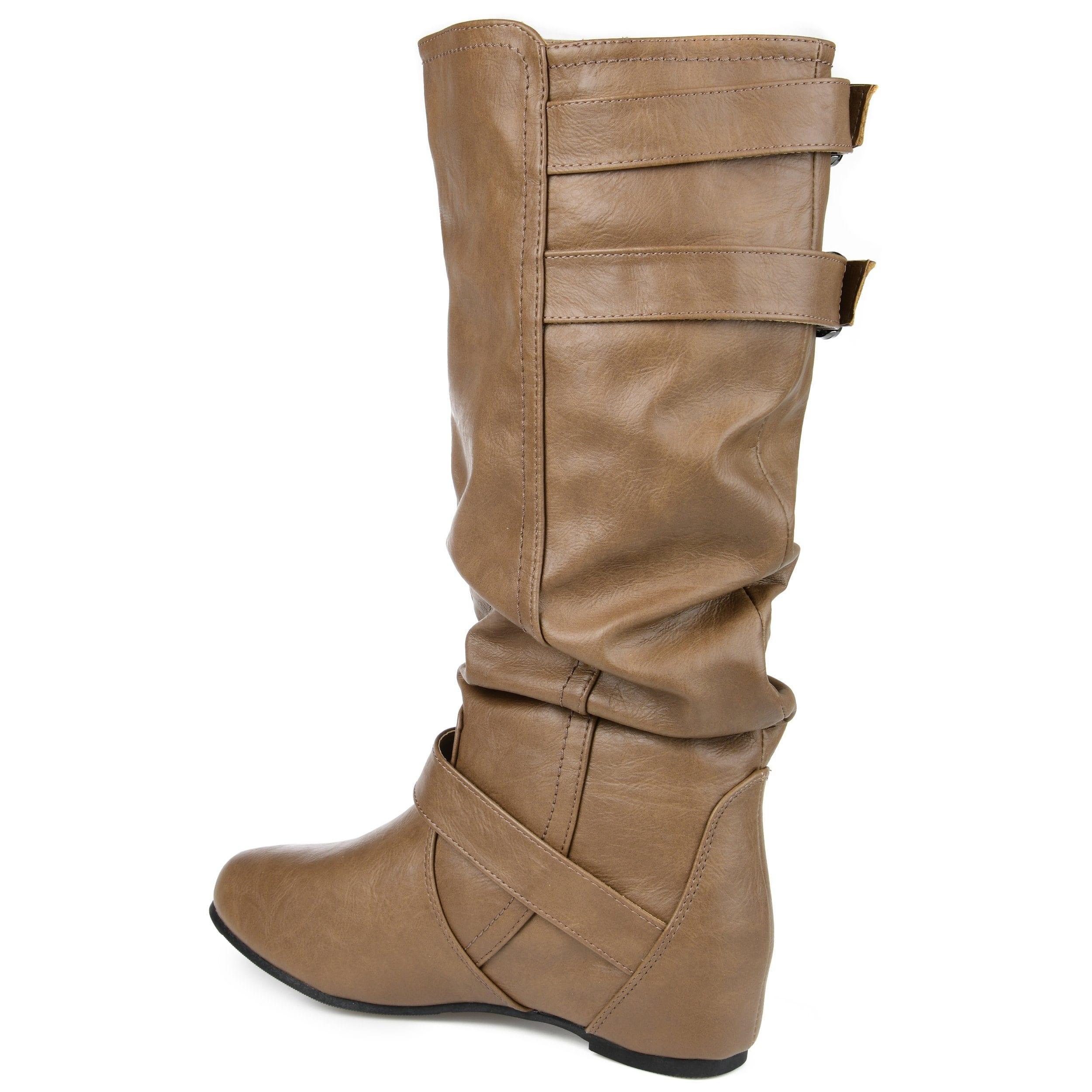 genuine leather extra wide calf boots