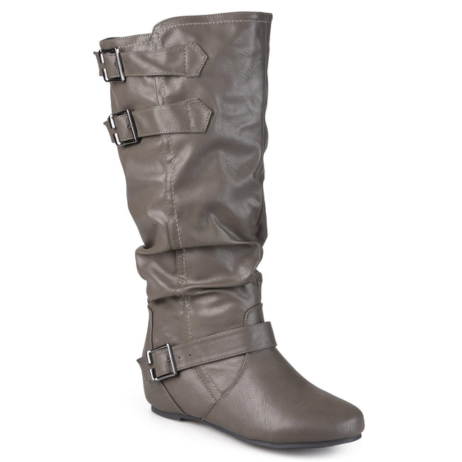 real leather extra wide calf boots