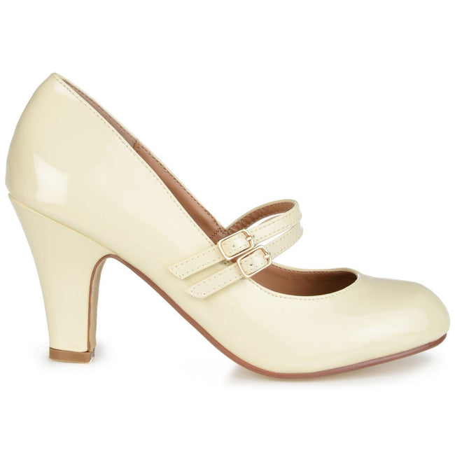wide width beige heels