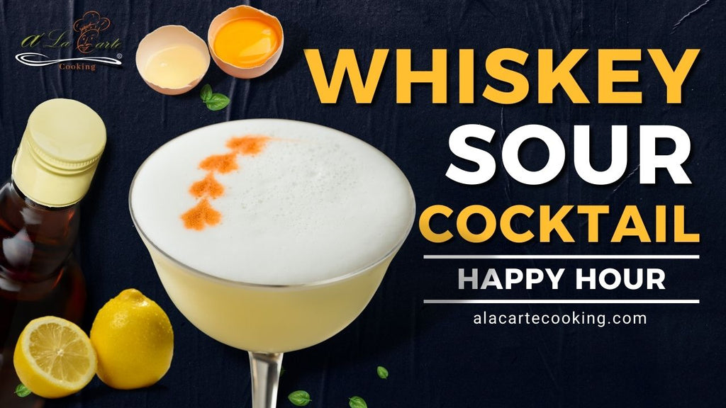 whiskey sour cocktail with egg whites 