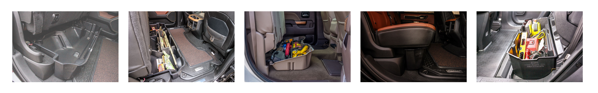 DU-HA 2020-2021 Chevy Silverado/GMC Sierra Heavy Duty Double Cab (New Body Style) Underseat Cab Storage Armadillo Safe and Vault