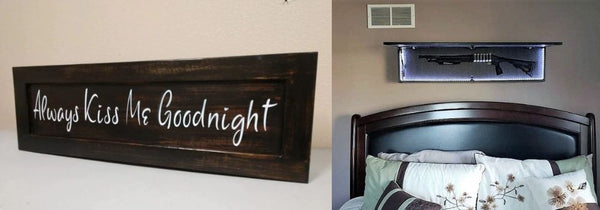 Liberty Home Always Kiss Me Goodnight Wooden Sign