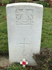 Philip LeComber's war grave in Heath Cemetery near Harbonniers, France