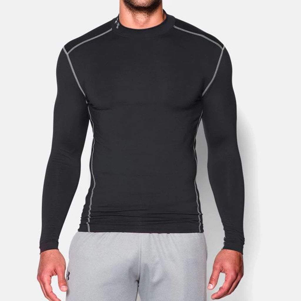 Under Armour Men's UA HeatGear Armour Long Sleeve Compression Shirt Blue XS