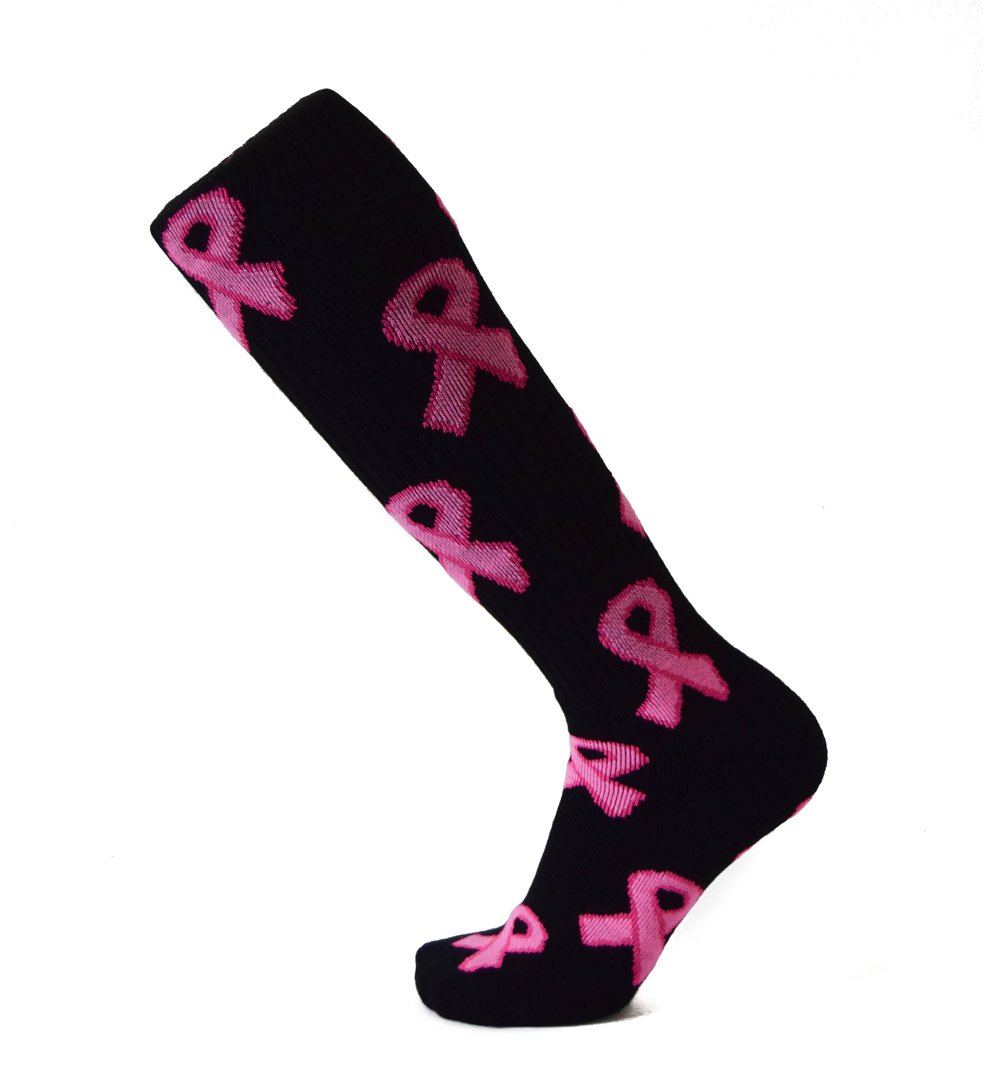 Pink Ribbon Socks - Choice of Colors! - Ruggers Rugby Supply