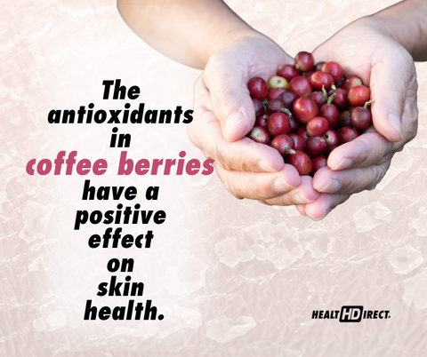 Coffeeberry extract from coffee cherries is clinically shown to improve skin health.  AminoMind supplies the clinically researched amount of coffeeberry extract in each serving.