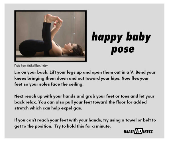 How to use Happy Baby yoga pose if you have a trapped fart