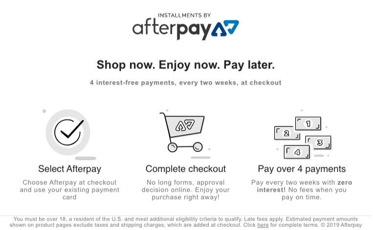 Afterpay FAQ's