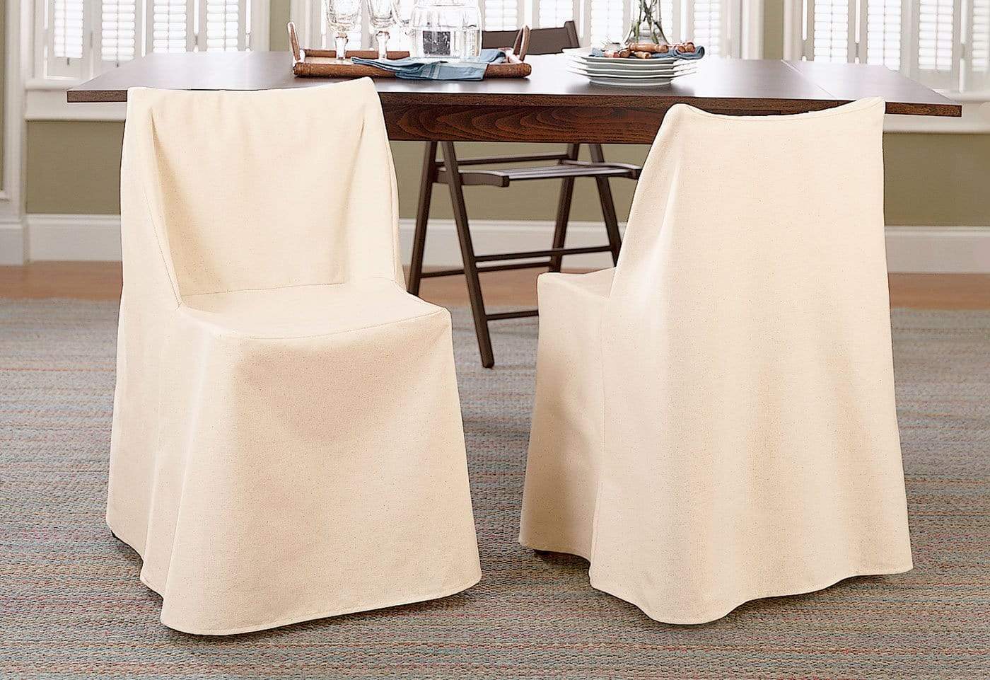 Photos - Furniture Cover SureFit Cotton Duck Folding Chair Slipcover | 100 Cotton | Machine Washabl