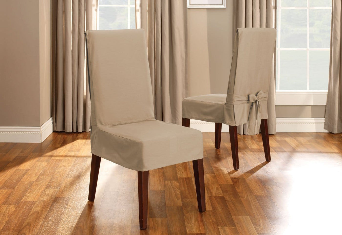 short dining room chair covers