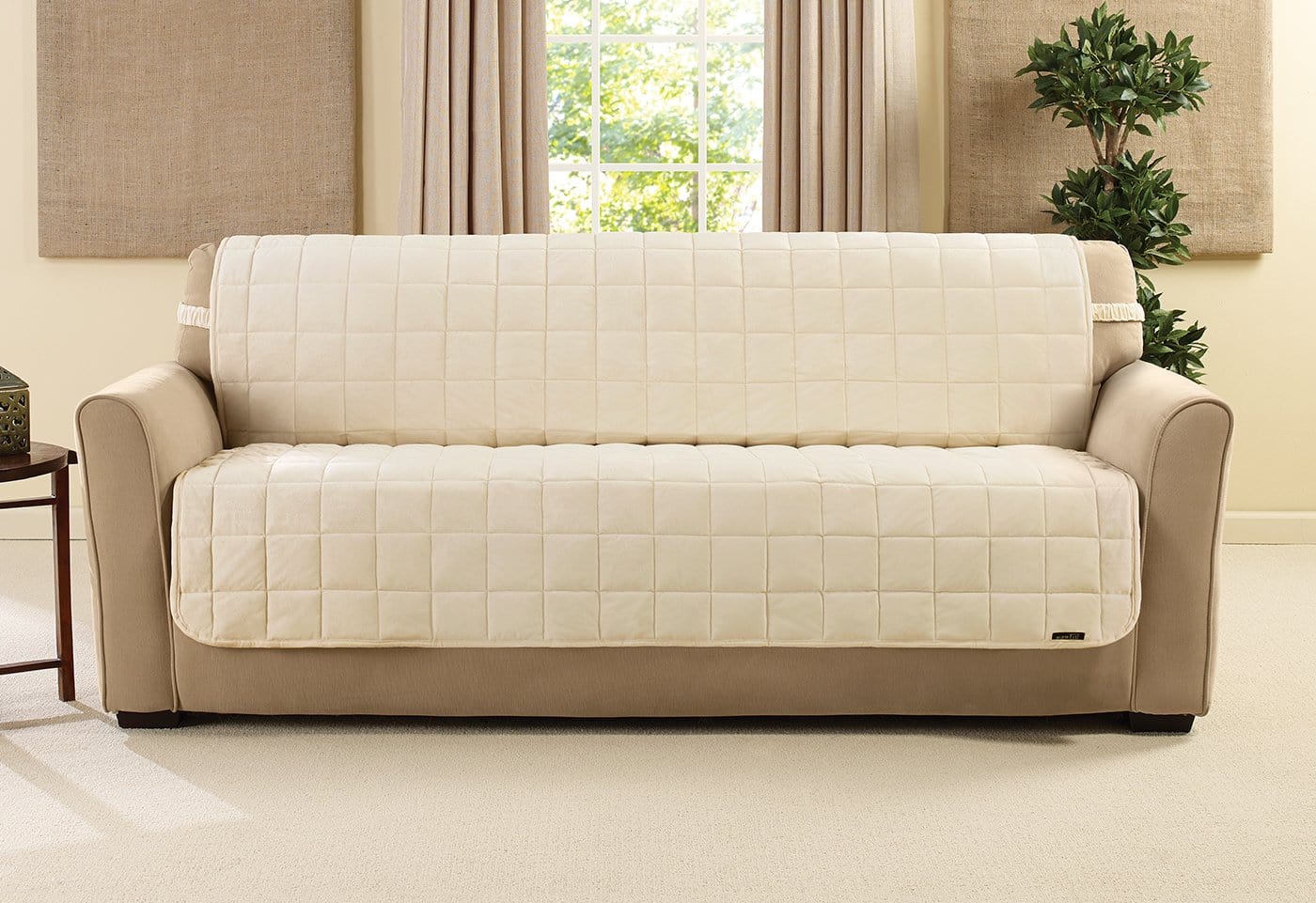 Photos - Furniture Cover SureFit Deluxe Comfort Armless Sofa Furniture Protector | Antimicrobial |