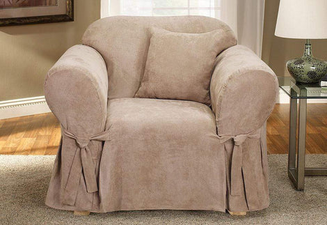 Sure Fit Stretch Suede - Loveseat Slipcover - Dark Green (SF36473