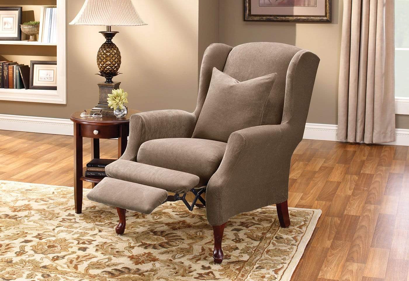 wing back recliner chair cover