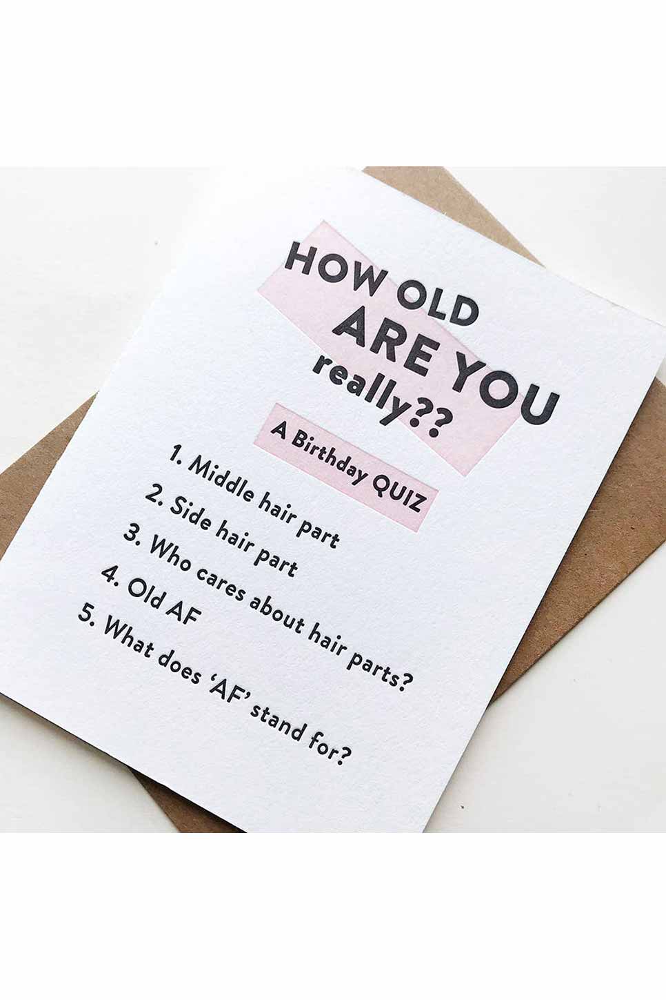 BIRTHDAY QUIZ CARD