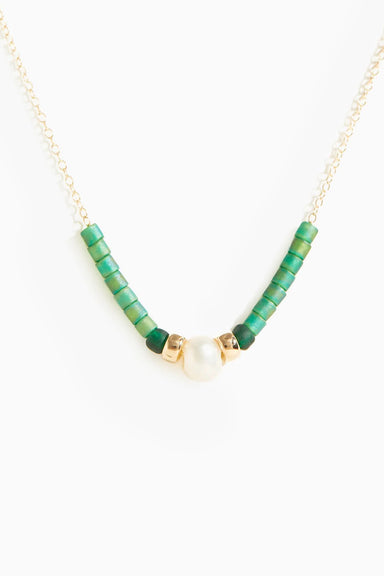 Able - Beaded Pearl Necklace - Gold