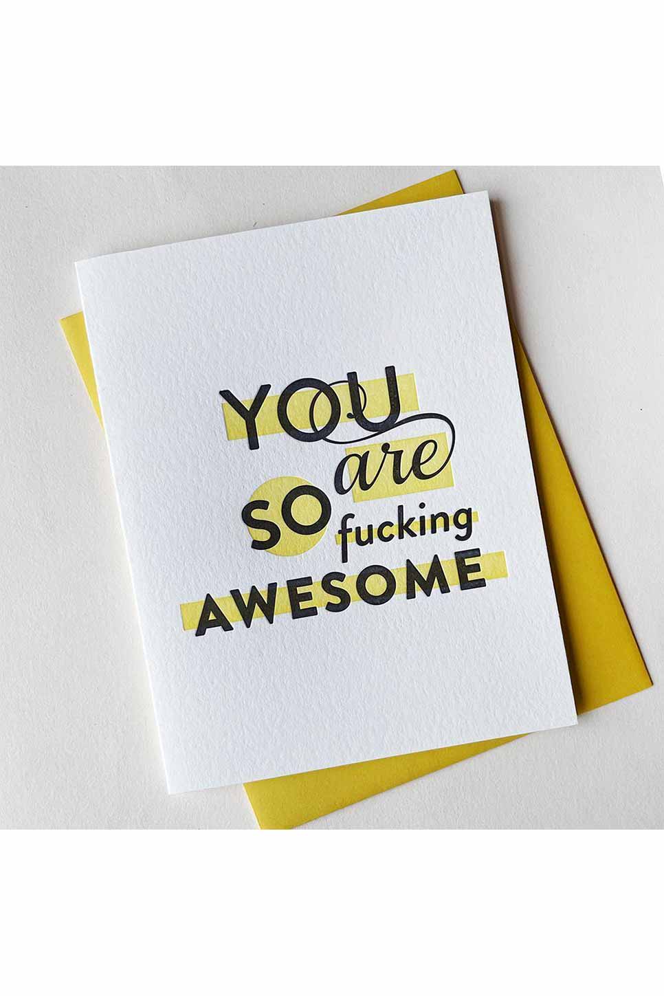 FUCKING AWESOME LOVE AND FRIENDSHIP CARD