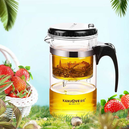 Viant Electric Glass Kettle and Tea Maker with Removable Infuser and Temperature Controls. Brewing Programs for Your Favorite Types of