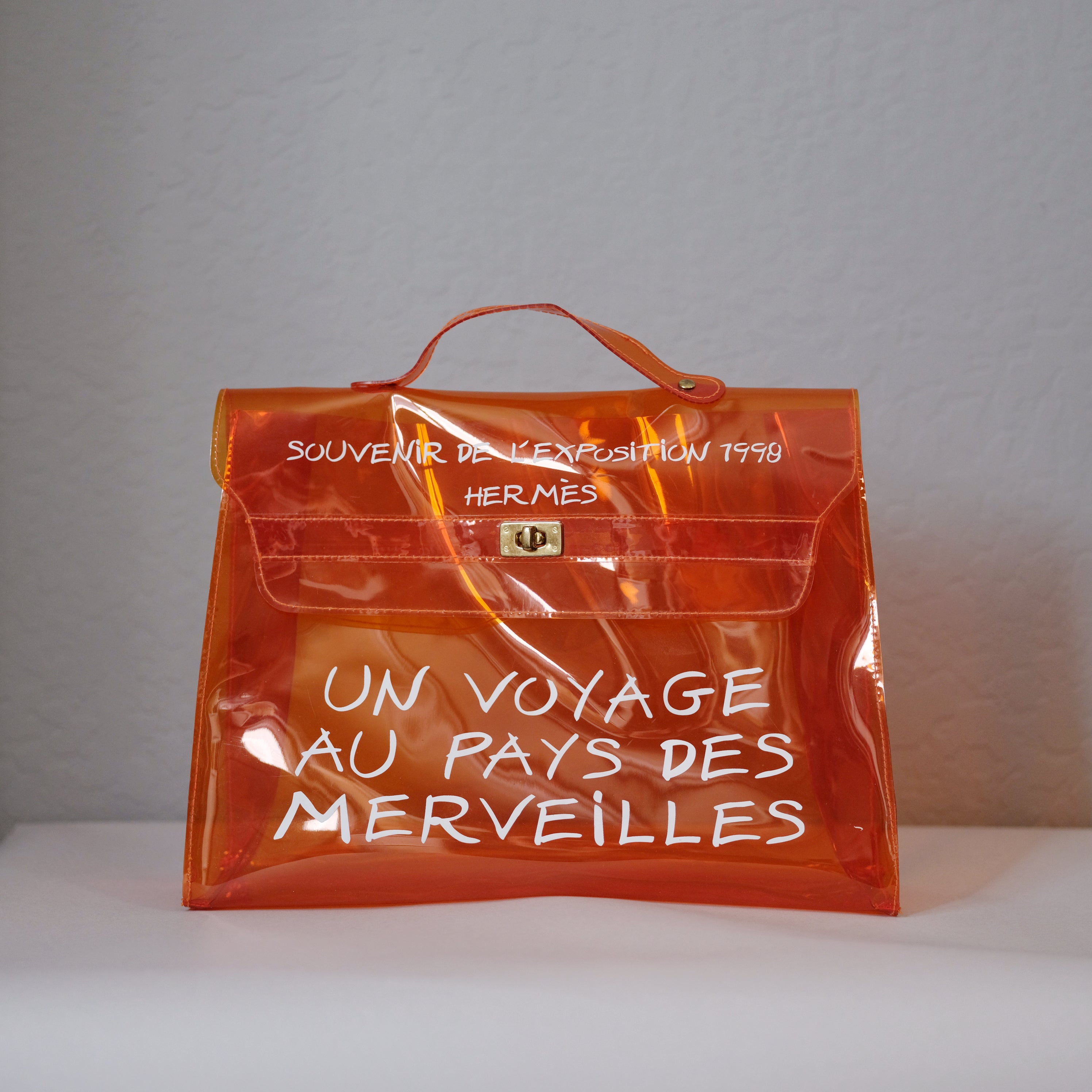 hermes kelly clear bag