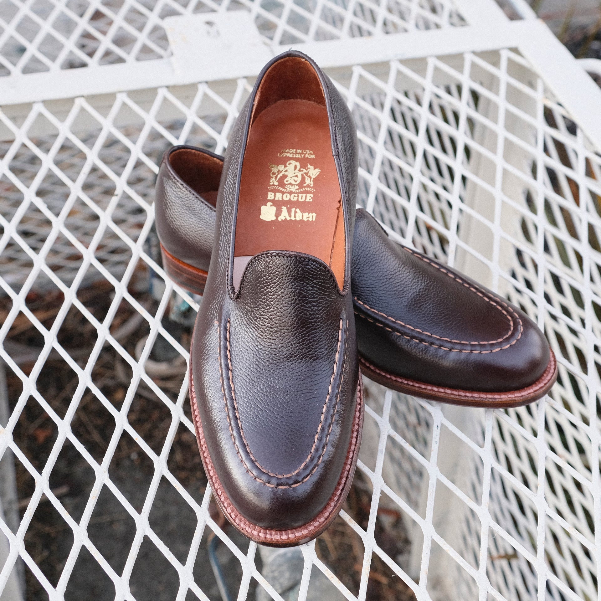 セールSALE☆ Alden Mocc Toe Blucher Toe Black Uチップ Cordovan